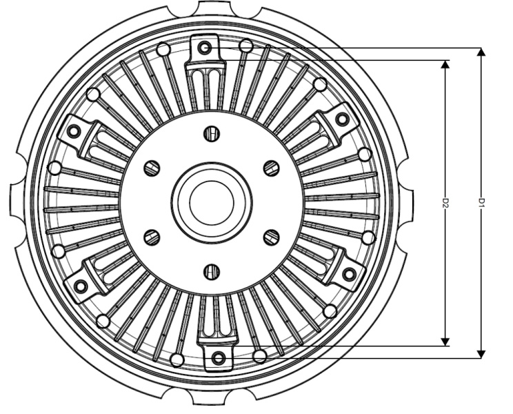 NRF Cupla, ventilator radiator 49034 pentru VOLVO FH II 2012 2013 2014 2015 2016 2017