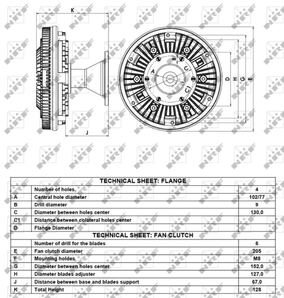 NRF Cupla, ventilator radiator 49102 pen