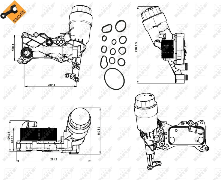 NRF Locas filtru ulei 31350 pentru MERCE