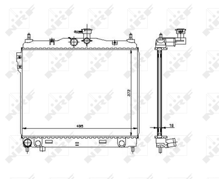 NRF Radiator, racire motor 53361 pentru HYUNDAI GETZ (TB) 2002 2003 2004 2005 2006 2007 2008 2009 2010