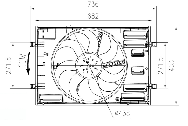 NRF Ventilator, radiator 47916 la AUDI Q3 Sportback (F3N) 2019 2020 2021 2022 2023 2024 2025