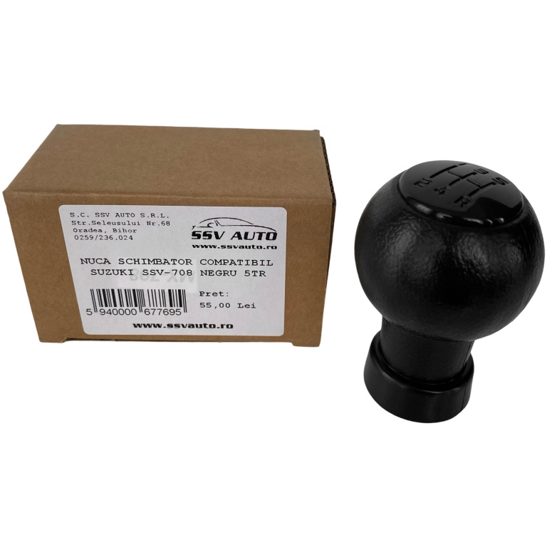 Nuca Schimbator Viteze Compatibil Suzuki Sx4 1 2006→ SSV-708 Negru 5TR