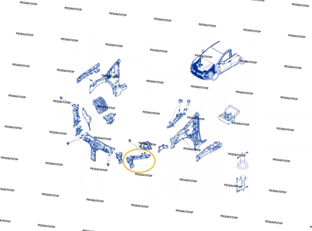 Ochelar Suport Trager fata stanga Dacia Sandero 3 2021-2024 NOU 625134019R 625199663R OE