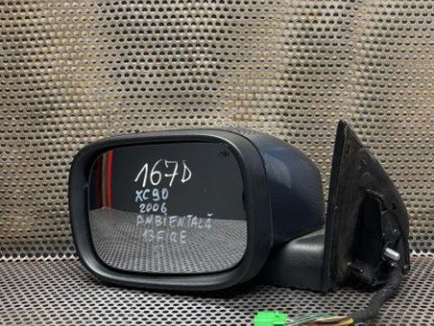 Oglindă stânga cu lumină ambientală Volvo XC90 2006 cu 13 fire (rugăm a se vizualiza pozele cu atenție)