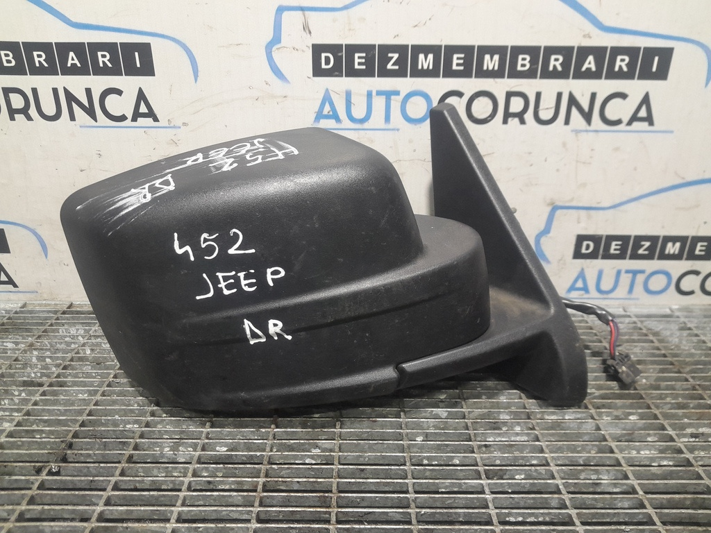 Oglinda dreapta Jeep Patriot 2007 - 2016 4 Usi Negru Rabatabile FARA STICLA