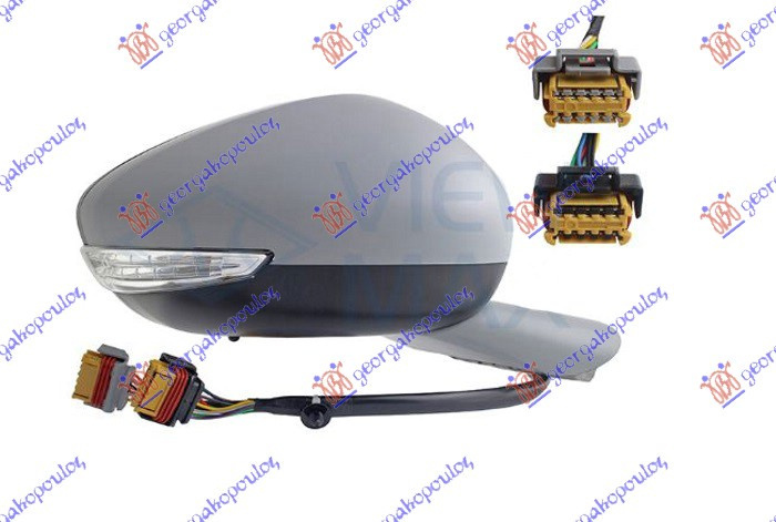 OGLINDA ELECTR. INCALZITA PLIABILA GRUNDUITA CU MEMORIE (CU SEMNAL LED & LAMPA PICIOR & BLIS & SENZOR) 10H/10P+10H8P (CALITATEA A) DR. , PEUGEOT, PEUGEOT 508 15-18, 630107596