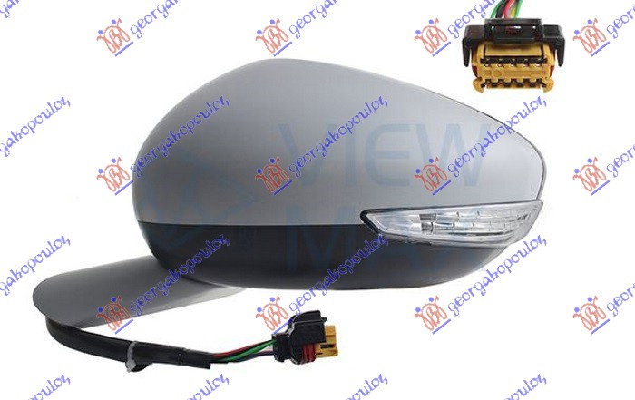 OGLINDA ELECTR. INCALZITA PLIABILA GRUNDUITA (CU SEMNAL LED) 10H/8P (CALITATEA A) Stanga. , PEUGEOT, PEUGEOT 508 15-18, 630107572
