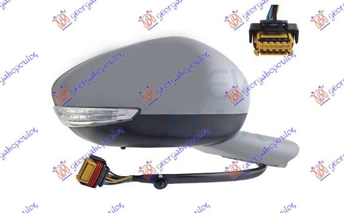 OGLINDA ELECTR. INCALZITA PLIABILA GRUNDUITA (CU SEMNAL LED & Senzor) 10H/10P (CALITATEA A) DR. , PEUGEOT, PEUGEOT 508 15-18, 630107571