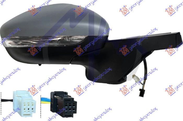 OGLINDA ELECTRICA INCALZITA GRUNDUITA (CU SEMNAL, BLIS SI SENZOR) (6+4 PIN) 18- DR., CITROEN, CITROEN C3 16-24, 195207578