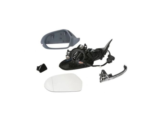 Oglinda exterioara Audi A6 (4g/C7), 01.2011-06.2014, partea Dreapta, culoare sticla crom, sticla asferica, carcasa grunduita, cu incalzire, ajustare electrica, 4G0857528BGRU, 4G0857536B, 4G1857410AE01C, 4G1949146, 4G5949102A