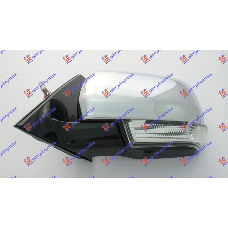 OGLINDA EXTERIOARA MITSUBISHI PAJERO 2006->2012 Oglinda exter stanga electr/incalzire cu 2 lampi cromata PIESA NOUA ANI 2006 2007 2008 2009 2010 2011 2012