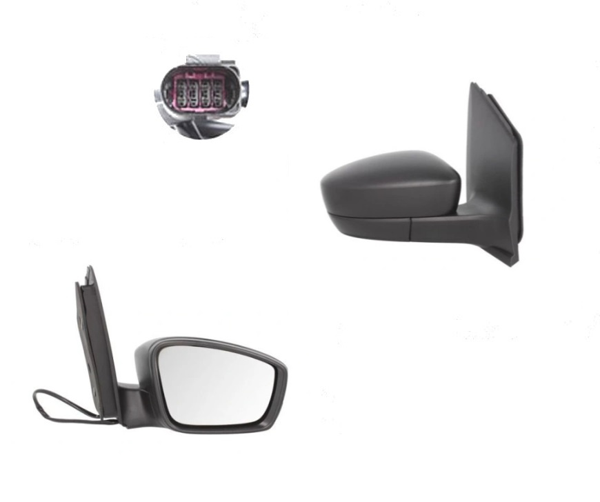 Oglinda exterioara Skoda Citigo, 05.2012-, Citigo, 05.2017- , Seat Mii, 05.2012-, Vw Up! (Vw120), 04.2012-2016, Dreapta, reglare electrica, grunduita, incalzita, geam convex, cromat, 5 pini, View Max