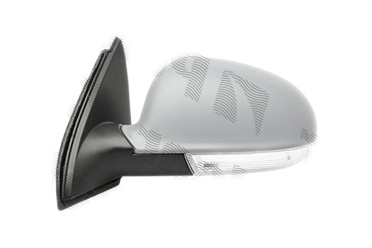 Oglinda exterioara Vw Jetta/Golf Kombi (1k5/1km), 09.2005-09.2010, partea Dreapta, culoare sticla crom, sticla convexa, cu carcasa grunduita, ajustare electrica,