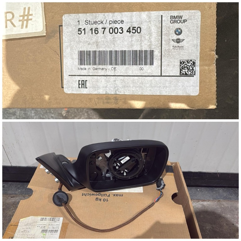 Oglinda laterala dreapta noua originala BMW e46 COD 51-16-7-003-450
