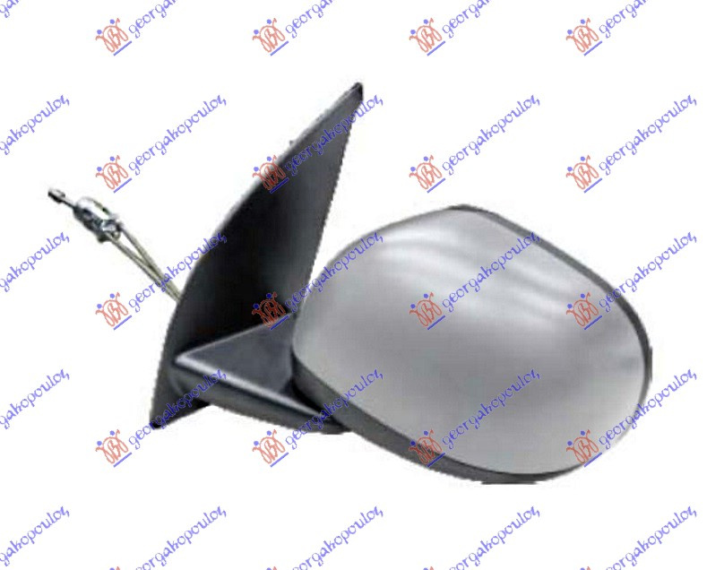 Oglinda Stanga Completa Cu Cablu Grunduita 2009- Fiat Panda 2003-2004-2005-2006-2007-2008-2009-2010-2011-2012