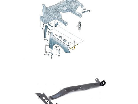 Ornament fixare Aripa fata Audi A4/S4 (B8), 11.2011-12.2015, Allroad, Fata, partea Dreapta, Aftermarket