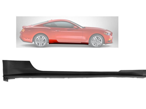 Ornament prag Ford Mustang, 01.2015-07.2018, Mustang, 05.2018-, Fata, partea Dreapta, din plastic, Aftermarket