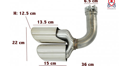 Ornamente Evacuare Crom Tuning Porsche C