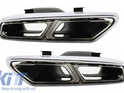 Ornamente tobe compatibil cu sistemul de evacuare Mercedes Benz S-Class W222 E-Class W212 S212 Facelift CLS W218 SL-Class R231 E63 S65 SL65 A-Design