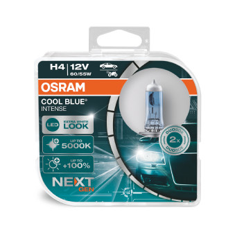 Osram set 2 becuri h4 12v 60/55w cool blue intense