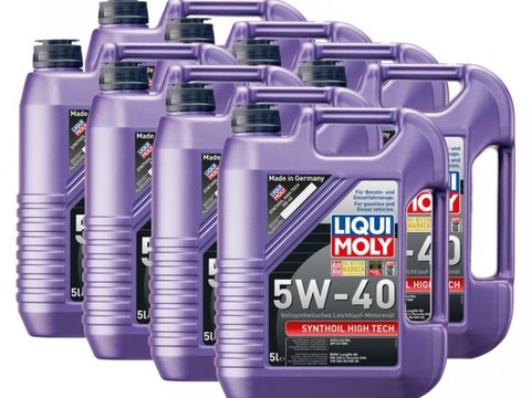 Pachet 8 Buc Ulei motor Liqui Moly Synthoil High Tech 5W-40 1307 5L