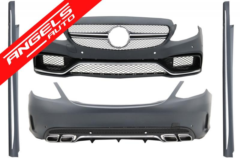 Pachet compatibil cu Mercedes C-Class W205 Sedan (2014-2018) Kit AMG C63 Design