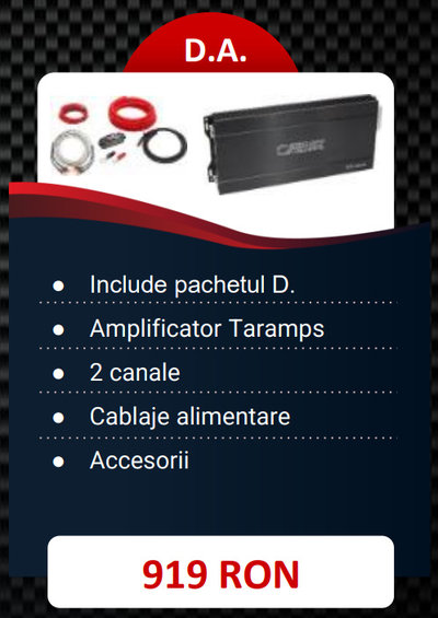 Pachet Difuzoare Audio System Component CARBON 165