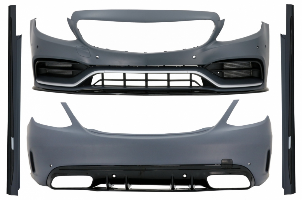 Pachet Exterior compatibil cu Mercedes C-Class W205 Sedan (2014-2020) C63 Design CBMBW205AMGFL