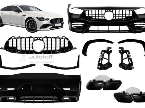 Pachet exterior compatibil cu Mercedes GT X290 (2019+) GT63 Black Design 4 Usi