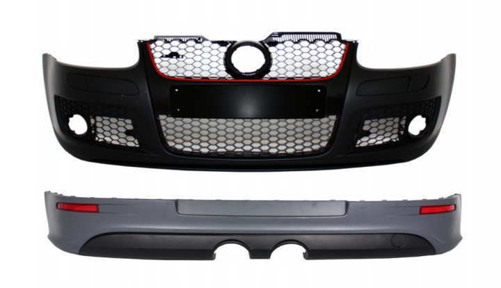 Pachet Exterior compatibil cu VW Golf V 5 Mk5 (2003-2007) GTI R32 Design Tuning Volkswagen VW Golf 5 2003 2004 2005 2006 2007 2008 2009 COFBVWG5GTIWFRB