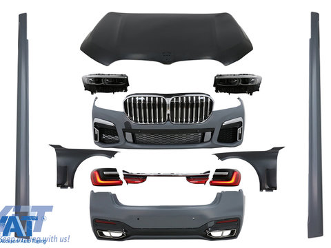 Pachet Exterior Complet compatibil cu BMW G12 Seria 7 (2015-2019) Conversie la G12 LCI 2020 Design