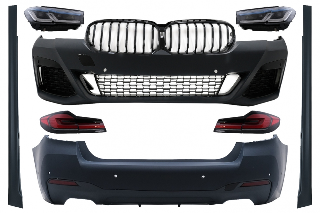 Pachet Exterior Complet compatibil cu BMW Seria 5 G30 (2017-2019) M-Tech Conversie la G30 LCI 2020 Design CBBMG30MTFL