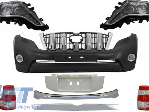 Pachet exterior Kit Conversie Complet Facelift 2014+ look compatibil cu TOYOTA Land Cruiser Prado J150 2009-2013