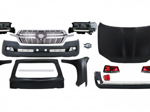 Pachet exterior Kit Conversie Complet Facelift 2018-Up LC200 look compatibil cu TOYOTA Land Cruiser J200 (2008-2016) Tuning Toyota Land Cruiser 200 2007 2008 2009 2010 2011 2012 CBTOPFJ200NL