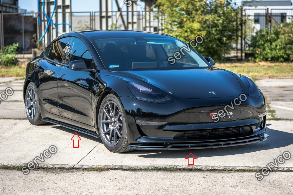 Pachet Exterior Prelungiri Body kit tuning Tesla Model 3 2017- v2 - Maxton Design