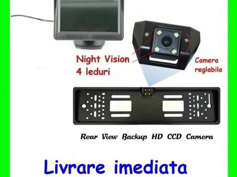 PACHET PROMO Monitor LCD 4,3" cu Camera Marsarier pe suport numar
