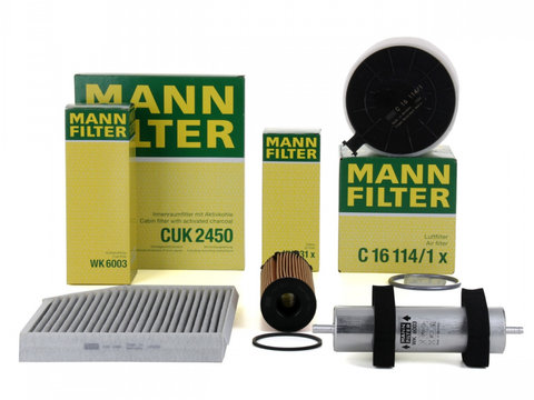 Pachet Revizie Filtre Aer + Polen + Ulei + Combustibil Mann Filter Audi A4 B8 2007-2015 2.7 TDI 3.0 TDI 163/190/240 PS