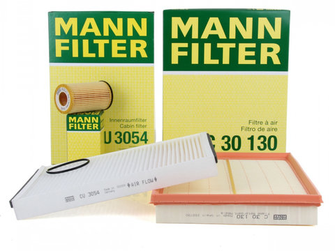 Pachet Revizie Filtre Aer + Polen + Ulei Mann Filter Opel Astra G H 1.2 16V 1.4 1.6 1.8