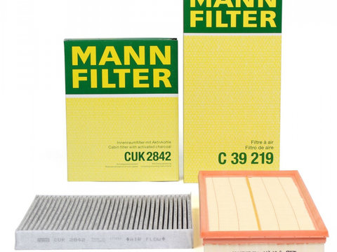 Pachet Revizie Filtru Aer + Polen Mann Filter Audi Q7 4L 2006-2016 C39219+CUK2842