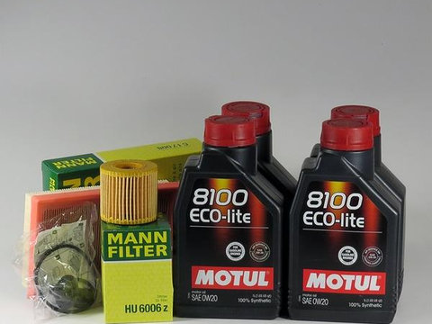 Pachet schimb ulei MOTUL 8100 Eco-Lite 0W20, Toyota C-HR Hybrid, 1.8i, 136CP, 2016-09.2017