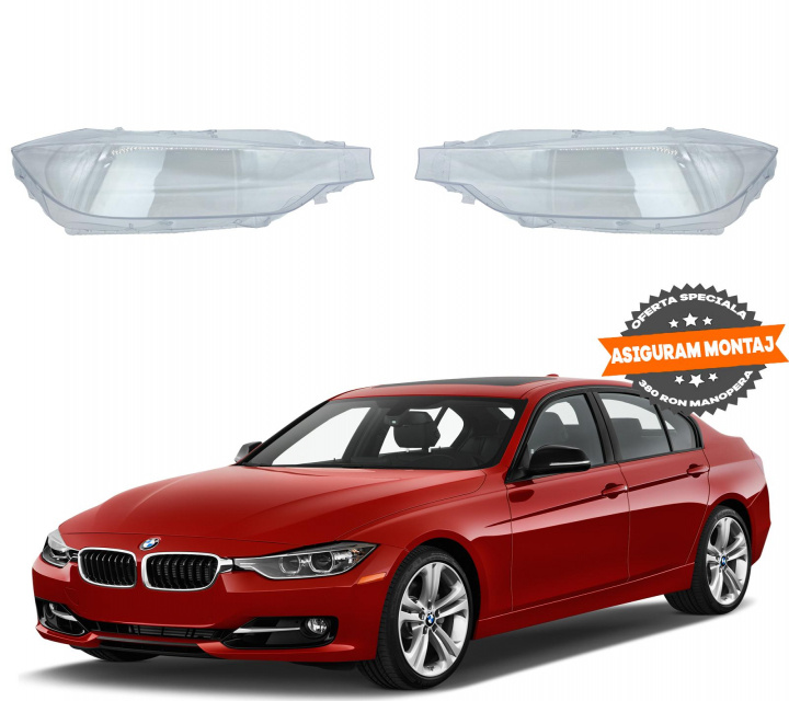 Pachet Sticla Sticle Far Stanga Dreapta BMW Seria 3 F30 2011 2012 2013 2014 2015 2016