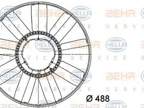 Paleta ventilator MERCEDES-BENZ ATEGO 2 HELLA 8MV376733211