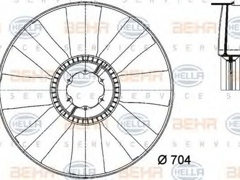 Paleta ventilator MERCEDES-BENZ ATEGO 2 HELLA 8MV376733181