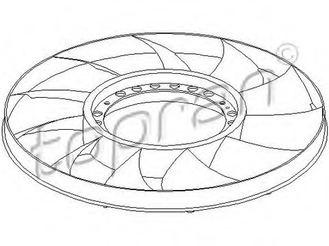 Paleta ventilator racire motor 111 410 TOPRAN pentru Audi A4 Vw Passat Skoda Superb