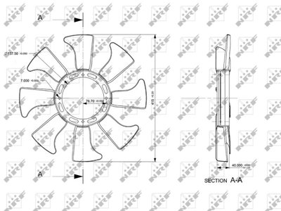 Paleta ventilator racire motor 49867 NRF pentru Mi