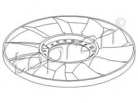 Paleta ventilator, racire motor AUDI A6 Avant (4B5, C5) (1997 - 2005) TOPRAN 110 294