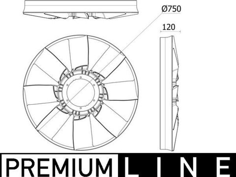 Paleta ventilator, racire motor MAHLE CFW 94 000P