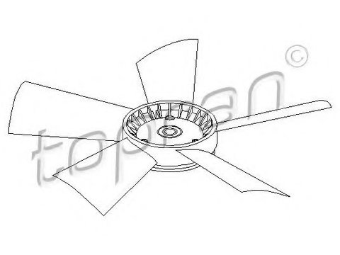 Paleta ventilator, racire motor MERCEDES-BENZ limuzina (W124) (1984 - 1993) TOPRAN 401 191