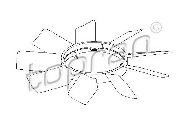 Paleta ventilator, racire motor MERCEDES C-CLASS (W202) (1993 - 2000) TOPRAN 400 997 piesa NOUA