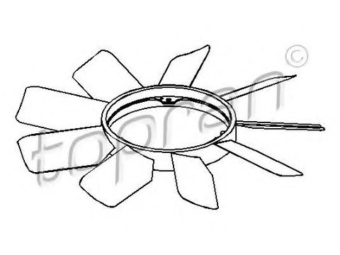 Paleta ventilator, racire motor MERCEDES CLK Cabriolet (A208) (1998 - 2002) TOPRAN 401 000